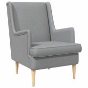 vidaXL fåtölj Ljusgrå tyg