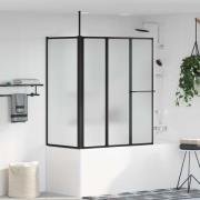 vidaXL Badskärm Frostat glas 120 x 70 x 137 cm Aluminium