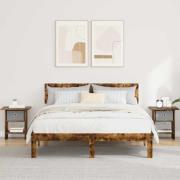 vidaXL Sängbord med låda 2 pcs Rökt ek 41 x 40 x 45 cm Konstruerat trä