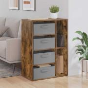 vidaXL Sideboard med låda Rökt ek 60 x 33,5 x 84 cm