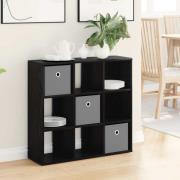 vidaXL Sideboard med låda Svart Ek 73,5 x 24 x 69,5 cm