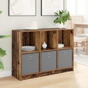 vidaXL Sideboard med låda Gammalt trä 102 x 32 x 73,5 cm