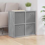 vidaXL Sideboard med låda Grå Sonoma 59,5 x 27 x 57 cm