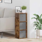 vidaXL Sideboard med låda Rökt ek 25,5 x 22 x 69,5 cm