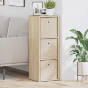 vidaXL Sideboard med låda Sonoma-ek 30,5 x 27 x 84,5 cm