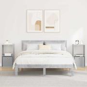 vidaXL Sängbord 2 pcs Betonggrå 35 x 32 x 68,5 cm Konstruerat trä