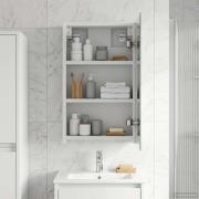 vidaXL Badrumsspegelskåp Vit 30 x 10,5 x 50 cm Konstruerat trä