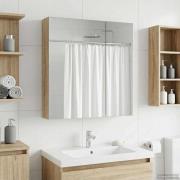 vidaXL Badrumsspegelskåp Sonoma-ek 60 x 14,5 x 70 cm Konstruerat trä