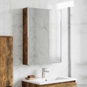 vidaXL Badrumsspegelskåp Rökt ek 43 x 11,5 x 60,5 cm Konstruerat trä