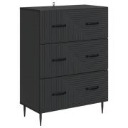 vidaXL Lådans skåp Svart 66 x 34,5 x 89,5 cm Konstruerat trä