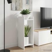 vidaXL Växtställ med hylla Vit 30 x 30 x 80 cm Konstruerat trä