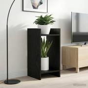 vidaXL Växtställ med hylla Svart Ek 30 x 30 x 60 cm Konstruerat trä