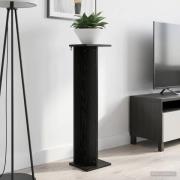 vidaXL Växtställ Svart Ek 25 x 25,5 x 100,5 cm Konstruerat trä