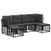 vidaXL Utomhussoffset Svart Polyester