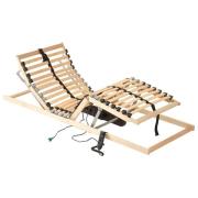 vidaXL Ribbad sängbotten Brun 90 x 190 cm Massivt bokträ