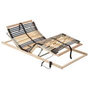vidaXL Ribbad sängbotten Brun 90 x 190 cm Massivt bokträ