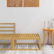 vidaXL Utomhuspall Massivt Akaciaträ Vit 79 x 79 x 37 cm