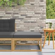 vidaXL Utomhuspall Polyester Vit