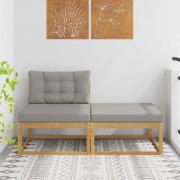 vidaXL 2 Stycke Utomhuspall Polyester Vit