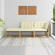 vidaXL Sektionell Soffa Enheter med kudde Vit 241,5 x 83 x 73 cm