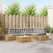 vidaXL 5 Stycke Utomhussoffset Polyester Vit