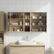 vidaXL Badrumsskåpsset för 3 pcs 106 x 16 x 62,5 cm Konstruerat trä