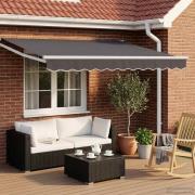 vidaXL Utdragbar markis Antracit 2,5 x 2 m