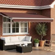 vidaXL Elektrisk Retraktabel Markis Brun 2,5 x 2 m