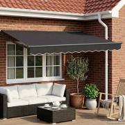 vidaXL Manuell Utdragbar Markis Antracit 3,5 x 2 m