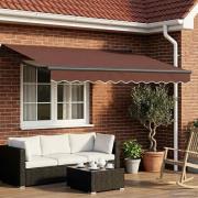 vidaXL Manuell utdragbar markis med LED-lampor 2,5 x 2 m