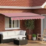 vidaXL Manuell utdragbar markis med LED-lampor 3 x 2,5 m