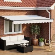 vidaXL Manuell utdragbar markis med LED-lampor 3 x 2,5 m