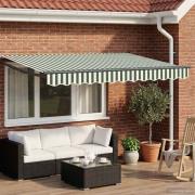 vidaXL Manuell utdragbar markis med LED-lampor 3 x 2,5 m