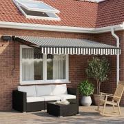 vidaXL Manuell utdragbar markis med LED-lampor 3,5 x 2,5 m