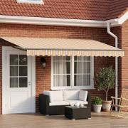 vidaXL Manuell utdragbar markis med LED-lampor 4 × 3 m