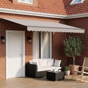 vidaXL Manuell utdragbar markis med LED-lampor 5 x 3 m