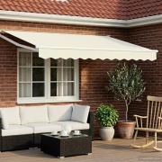 vidaXL Elektrisk Retraktabel Markis Kräm 3 x 2,5 m