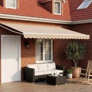 vidaXL Elektrisk Retraktabel Markis Beige 5 x 3 m