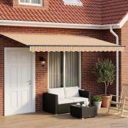 vidaXL Elektrisk Retraktabel Markis Blå, Orange, Antracit 4 × 3 m