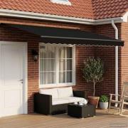 vidaXL Elektrisk Retraktabel Markis Svart och Anthracit 4 × 3 m