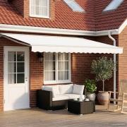 vidaXL Manuell Utdragbar Markis Vit 4,5 × 3,5 m