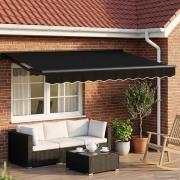 vidaXL Manuell markisram med LED-lampor 3,5 x 2,5 m