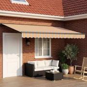 vidaXL Manuell markisram med LED-lampor 4,5 × 3,5 m