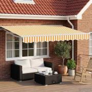 vidaXL Elektrisk Retraktabel Markis Orange 3,5 x 2,5 m