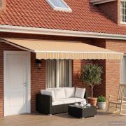 vidaXL Elektrisk Retraktabel Markis Orange, Grå, Blå, Vit 4,5 × 3 m