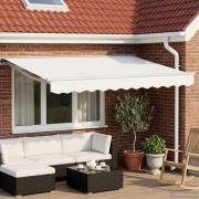 vidaXL Elektrisk Retraktabel Markis Vit 3,5 x 2,5 m