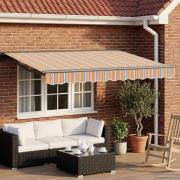 vidaXL Elektrisk Retraktabel Markis Blå, Orange, Antracit 3,5 x 2,5 m