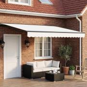 vidaXL Elektrisk Retraktabel Markis Vit 4 × 3,5 m