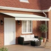 vidaXL Elektrisk Retraktabel Markis Kräm och antracit 5 × 3,5 m