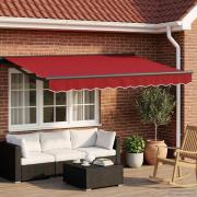 vidaXL Elektrisk Retraktabel Markis Röd och Antracit 3,5 x 2 m